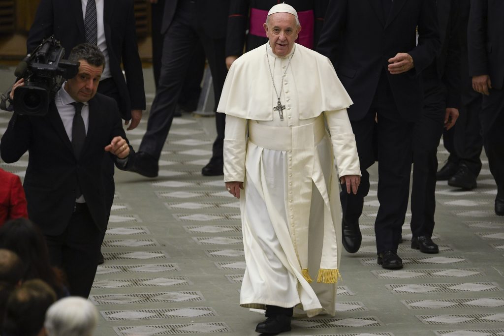 The pope expressed concern in 2018 when the United States announced the moving of its embassy from Tel Aviv to Jerusalem, saying the city’s “status quo” should be respected. (File/Filippo Monteforte/AFP)