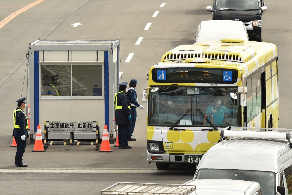 The Japanese government is cooperating with the Australian and Canadian governments to decide timelines to return home their nationals on a coronavirus-hit cruise ship. (AFP)