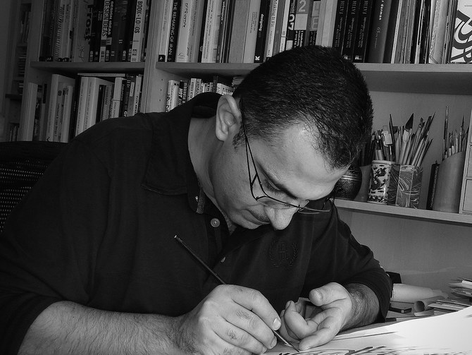 Wissam Shawkat is an Iraqi calligrapher. (Supplied)