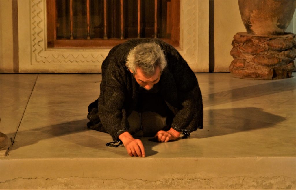 Experimental dancer Min Tanaka preforming at Bait Al Naboodah, Al Mureijah Art Spaces, Sharjah, UAE. (Supplied)