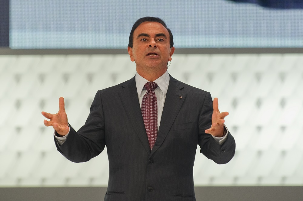 Japanese State Minister of Justice Hiroyuki Yoshiie will visit the Middle Eastern country, where Ghosn (above) has taken refuge after fleeing from Japan while on bail late last year, for four days from Saturday. (AFP/file)