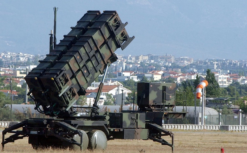 A range of Patriot anti-aircraft missiles are placed in an Athens military airport. (AFP/file)