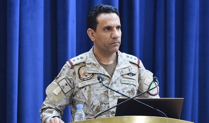 Spokesman of the Saudi-led military coalition Colonel Turki al-Maliki. (AFP)