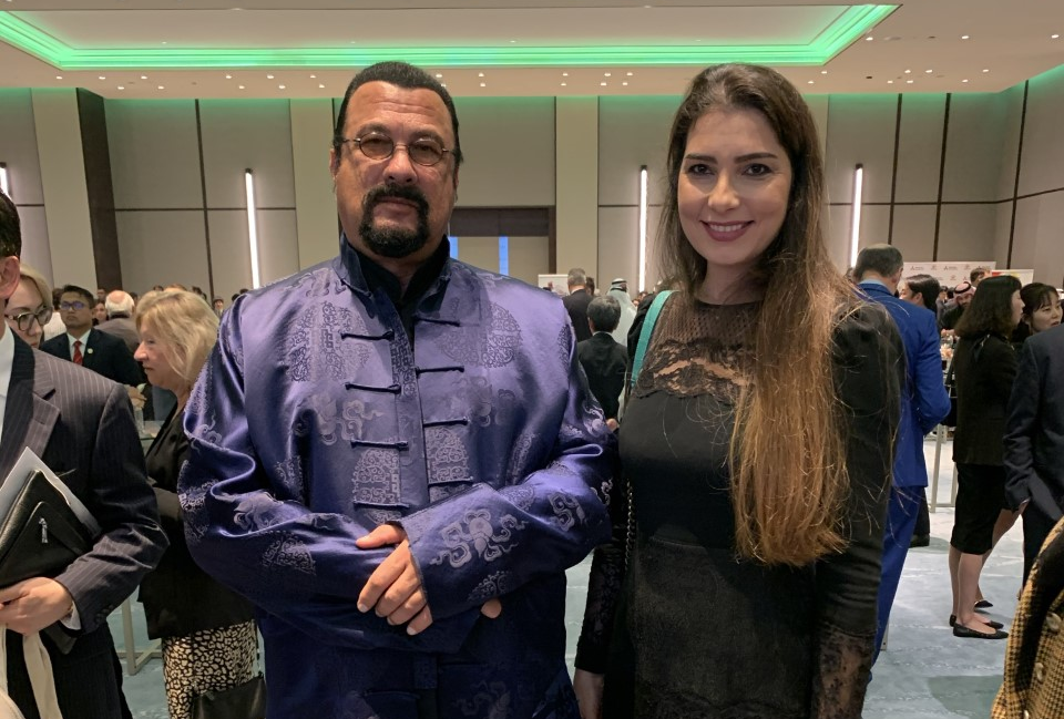 Actor Steven Seagal was among the guests who attended the Ceremony in Dubai 