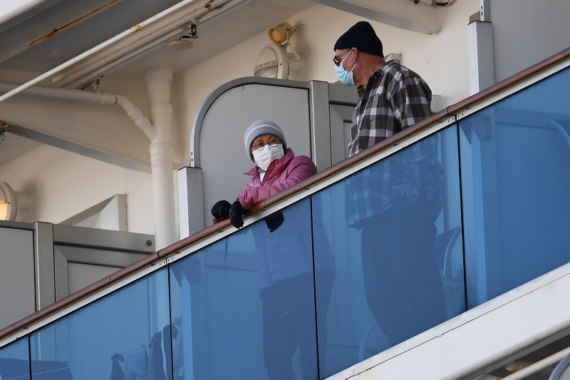 Some 3,400 passengers and crew members remain onboard, for a 14-day quarantine through Wednesday next week. (AFP/file)