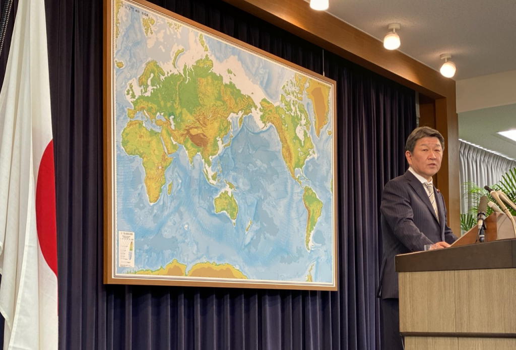 Japan's foreign minister Toshimitsu Motegi confirmed on Friday Japan's support of US President Donald Trump’s peace plan for the Middle East. (AN Photo)