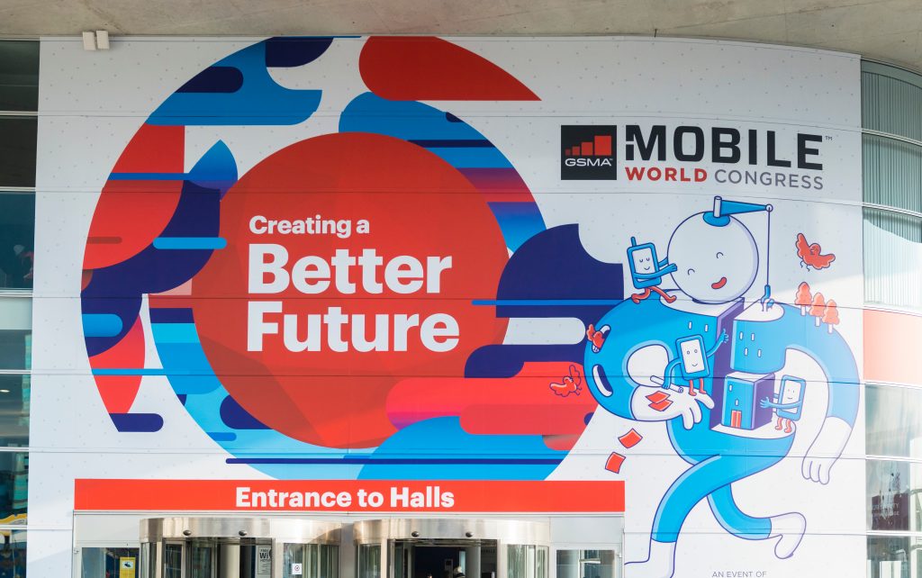 Entrance of Mobile World Congress 2018, Barcelona, Spain, Feb. 22, 2018. (Shutterstock)