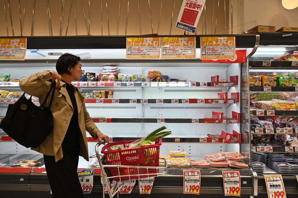 Japan has enough stock of food, and going out to buy food will not be restricted, according to the experts. (AFP)