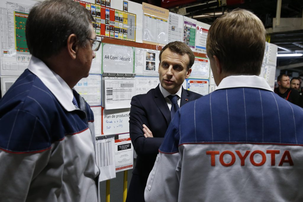Toyota Motor Corp. has announced the closure of its automobile assembly plant in France from Wednesday. (AFP)