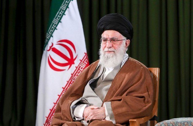 Ayatollah Ali Khamenei’s comments come as Iran faces crushing US sanctions blocking the country from selling its crude oil and accessing international financial markets. (File/AFP)