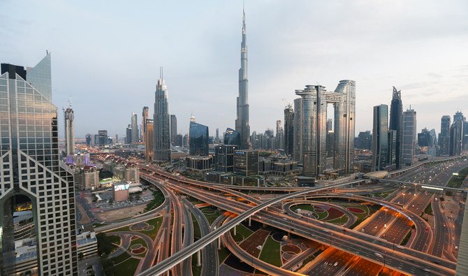 Aerial view of the Sheikh Zayed Road, following the outbreak of coronavirus disease (COVID-19), in in Dubai, United Arab Emirates, March 26, 2020. (Reuters)