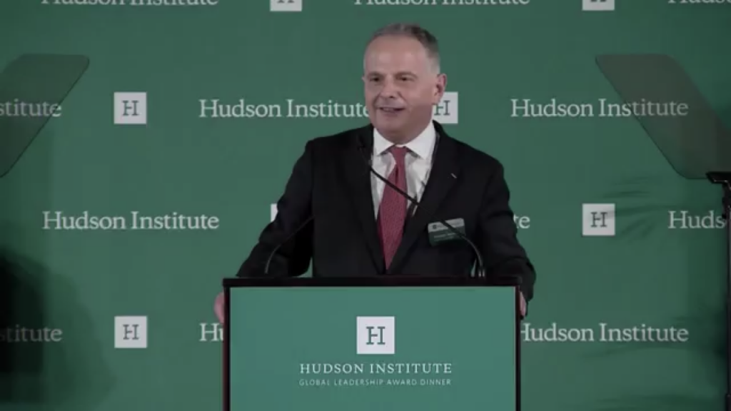 Kenneth Weinstein, president of the Hudson Institute think tank at the Global Leadership Award Dinner. (Hudson Institute/YouTube)