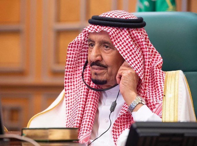 Saudi Arabia’s King Salman urged G20 leaders on Thursday to take firm measures and “effective and coordinated” action to combat the ongoing coronavirus pandemic. (G20 Saudi Arabia)