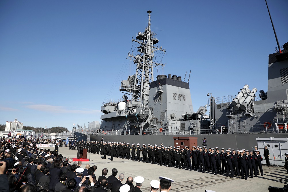 The escort ship Takanami confirmed about 500 ships in the Gulf of Oman and the open seas of the northern Arabian Sea until March 29. (AFP/file)