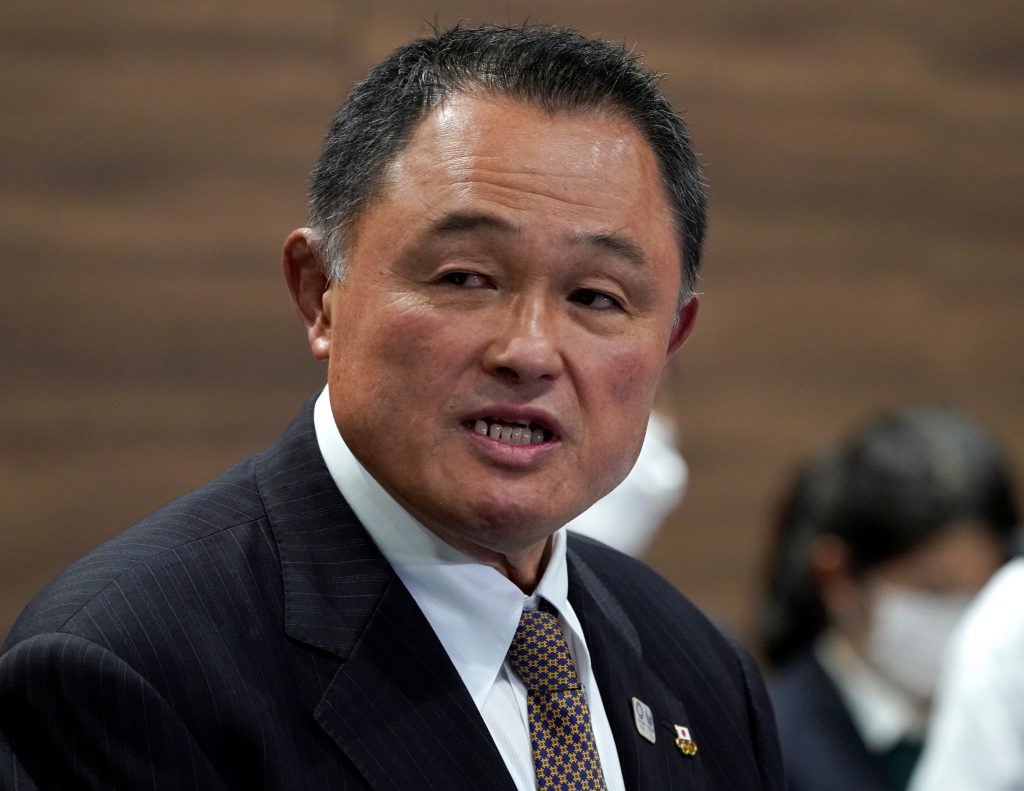 Japanese Olympic Committee (JOC) President Yasuhiro Yamashita speaks to media during a news conference after the announcement of the games' postponement to 2021, in Tokyo, Japan March 25, 2020. (Reuters)