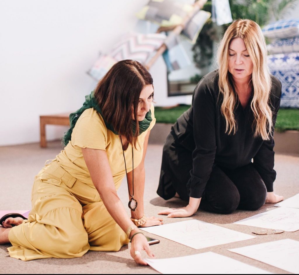 Lebanese designer Nada Debs with Karin Gustavsson, creative leader at IKEA. (Supplied/Nada Debs)
