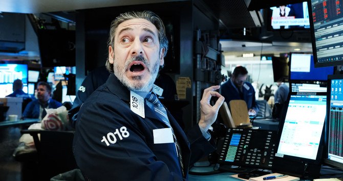 The S&P index of the 500 leading stocks fell so quickly it triggered “circuit breakers” designed to ease panic selling. (Getty Images/AFP)