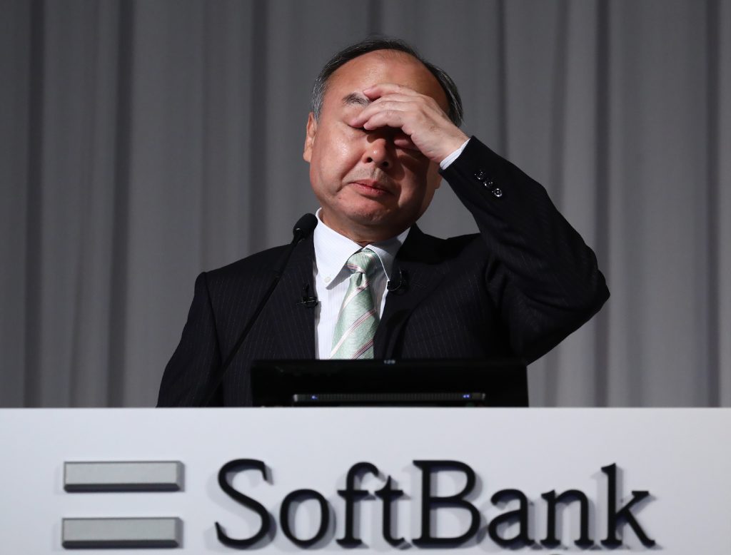 Softbank Group had estimated that it will book a nonoperating loss of 800 billion yen from investments in startup companies and other operations. (AFP)
