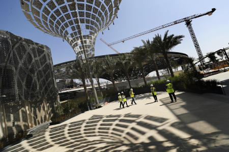 The Paris-based Bureau International des Expositions’ executive committee on Tuesday, April 21, 2020, approved Dubai’s request to move its Expo 2020 world’s fair to next year over the coronavirus pandemic. Above, the Sustainability Pavilion at the site of the Expo 2020. (AP Photo)