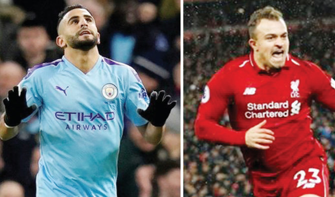 The fund, called “#PlayersTogether,” was revealed in a statement on social media by several of the game’s superstars on Wednesday, including Manchester City’s Algerian striker Mahrez and Liverpool’s Swiss midfielder Shaqiri. (Reuters/File Photos)