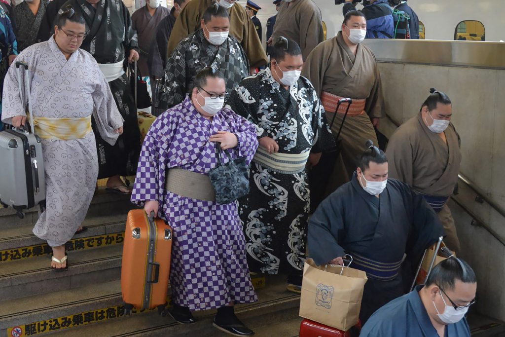 The Japan Sumo Association had already postponed the opening of the summer grand tournament by two weeks to May 24 following the spread of the virus. (AFP)
