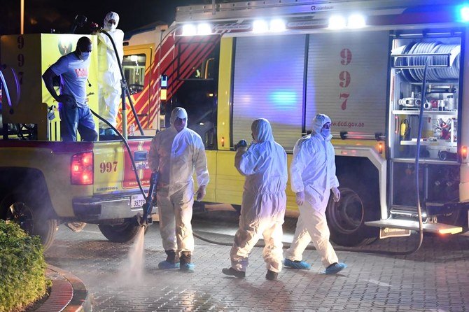 A picture taken on March 28, 2020 shows a deserted street in Dubai amid the Covid-19 coronavirus outbreak. (AFP)