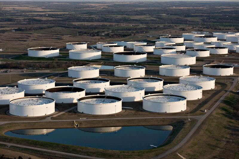America’s largest oil storage hub in Cushing, Oklahoma. (Getty Images)