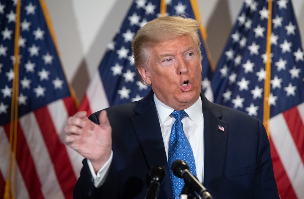 Holding the meeting in person would symbolize normalization, Trump said, noting that the United States is recovering from the virus crisis. (AFP)