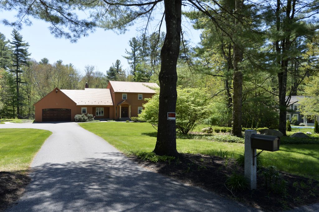 The home of Michael and Peter Taylor is viewed in Harvard, Massachusetts on May 20, 2020. (AFP)