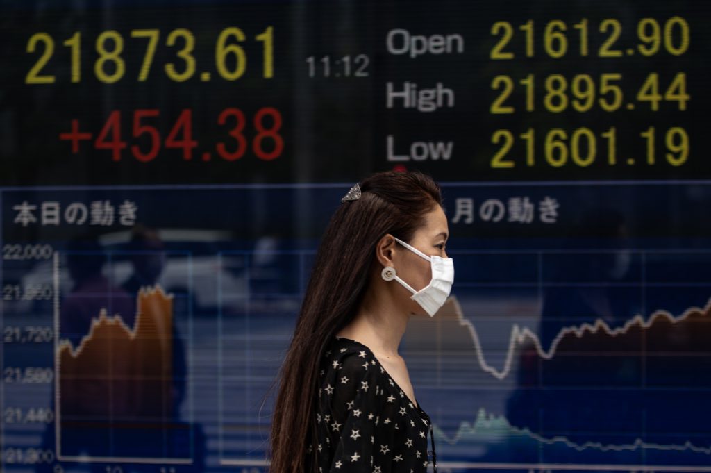 The economy was hit hard by restrictions imposed under a state of emergency to stop the spread of the virus, officials said. (AFP)