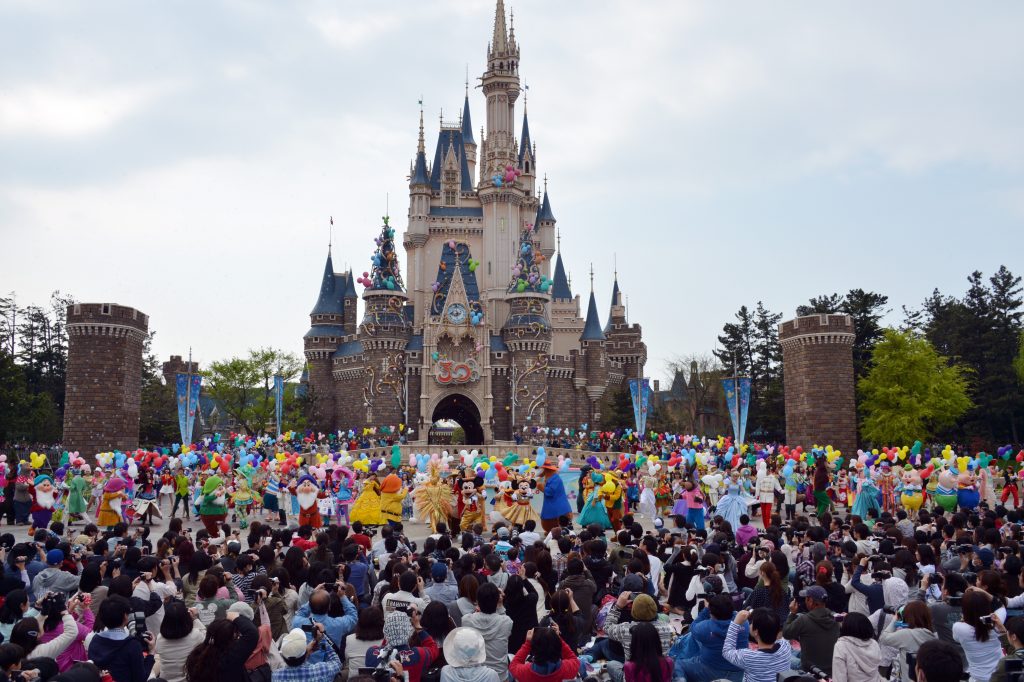 The theme parks were shut on Feb. 29, and the closure was extended repeatedly as the coronavirus outbreak continued. (AFP)