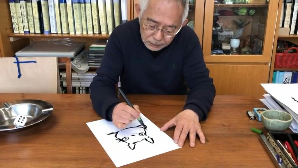 Studio Ghibli producer teaches kids at home how to draw Totoro. (File photo/AFP)