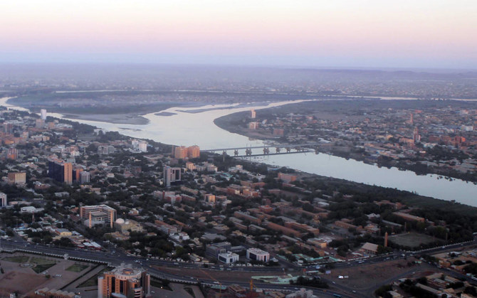 An aerial view shows the Nile river cutting through the Sudanese capital Khartoum. (File/AFP)