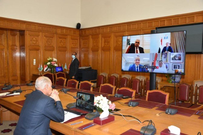 Arab League Chief Ahmed Aboul Gheit chairs an urgent virtual meeting in Cairo to discuss how to galvanise opposition to Israeli plans to annex parts of the occupied West Bank. (AFP)