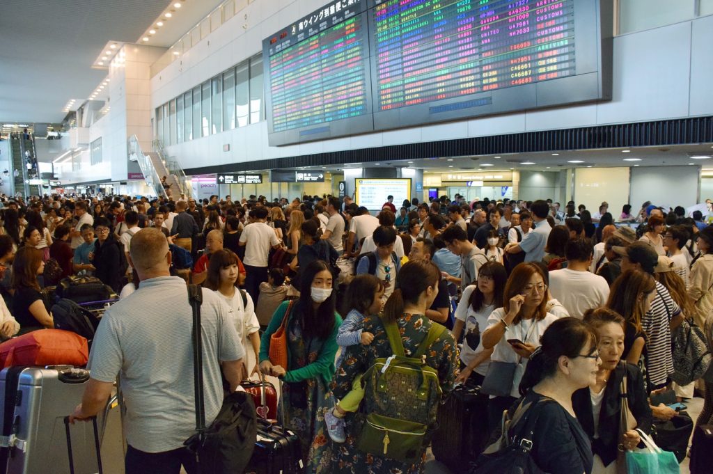 Tokyo’s Narita International Airport has been hit hard by the decreasing number of passengers and flights due to the COVID-19 pandemic. (AFP))