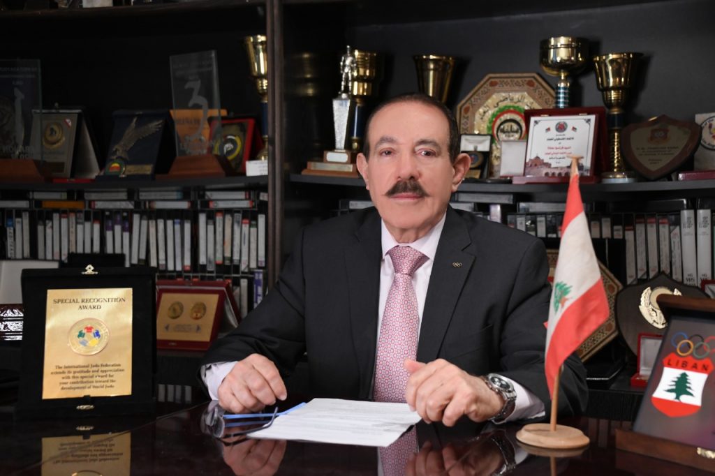 Francois Saade, President of Lebanese Judo Federation, was honoured with the 'Order of the Rising Sun' by the embassy of Japan in Lebanon on Wednesday. (Supplied)