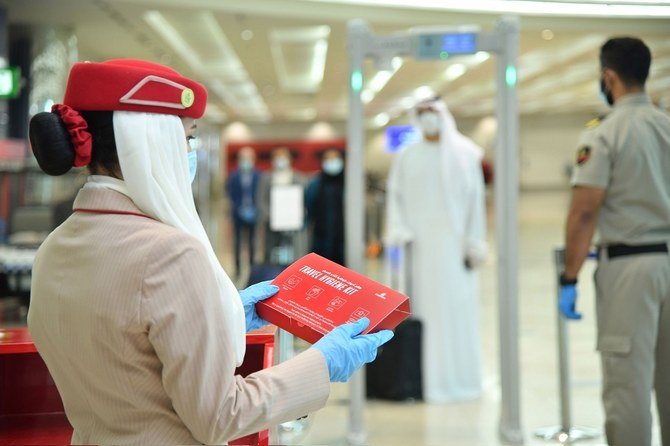 All passengers will be given a hygiene pack. (Courtesy of Emirates)