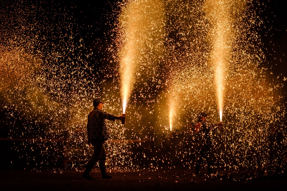 Fireworks have a centuries-old tradition in Japan, where massive, colourful displays are an iconic symbol of summer and draw hordes of people, many wearing bright summer kimono. They began as a way of warding off bad luck and epidemics. (AFP)