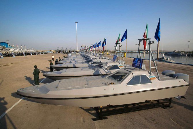 Iran's defense ministry handed over to the Iranian Revolutionary Guards Corps (IRGC) 110 high-speed vessels. (Reuters)