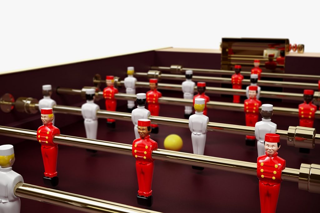 Louis Vuitton's 'Le Babyfoot' foosball table. (Louis Vuitton)