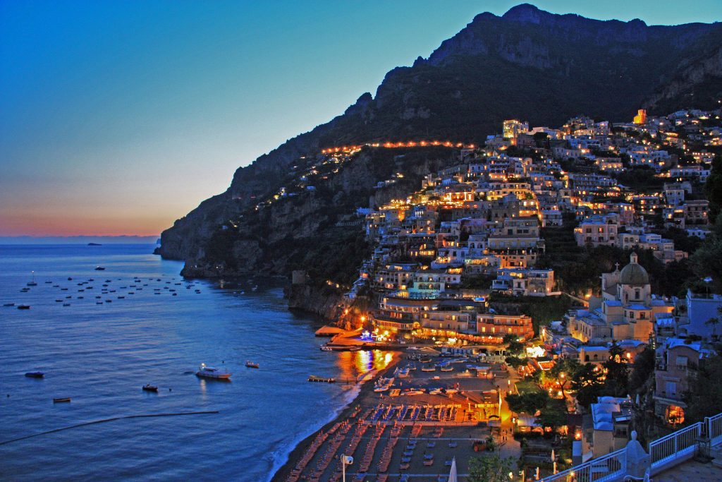 The village of Positano, on the Amalfi Coast, in Italy. (Wikimedia Commons)