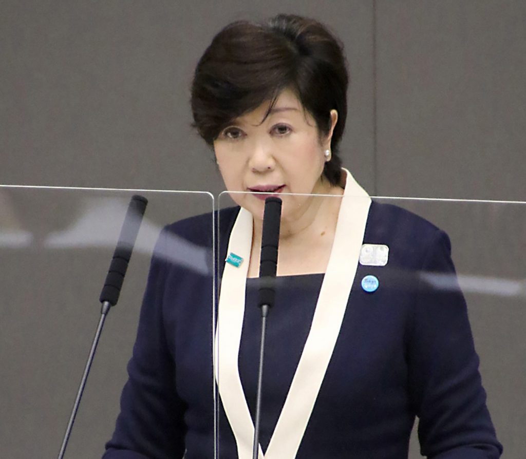 Koike has no plans to ask for support from any political parties in the race. (AFP)