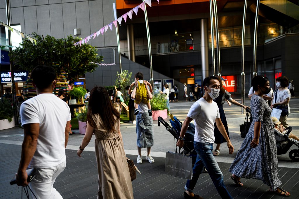 The number of COVID-19 cases confirmed through PCR tests in Japan is 18,254, with 971 deaths as of June 28. (AFP)