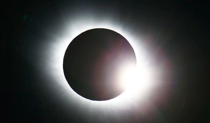 The total solar eclipse seen from Svalbard, Norway Friday March 20, 2015. (AP)