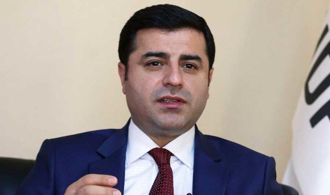 Selahattin Demirtas, leader of the People's Democratic Party (HDP), the main Kurd party of Turkey, speaks during an interview with AFP on April 1, 2015 in Ankara. (AFP)