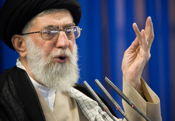 “It is correct to say that something must be done to prevent economic problems caused by the coronavirus,” said Iran’s supreme leader Ayatollah Ali Khamenei. (Reuters)