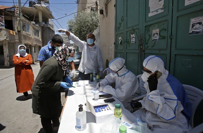 The ministers issued on Sunday a statement calling for collective action to help Palestinian authorities in the face of the pandemic. (File/AFP)