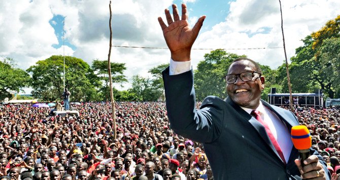 President Lazarus Chakwera of Malawi. (Reuters)