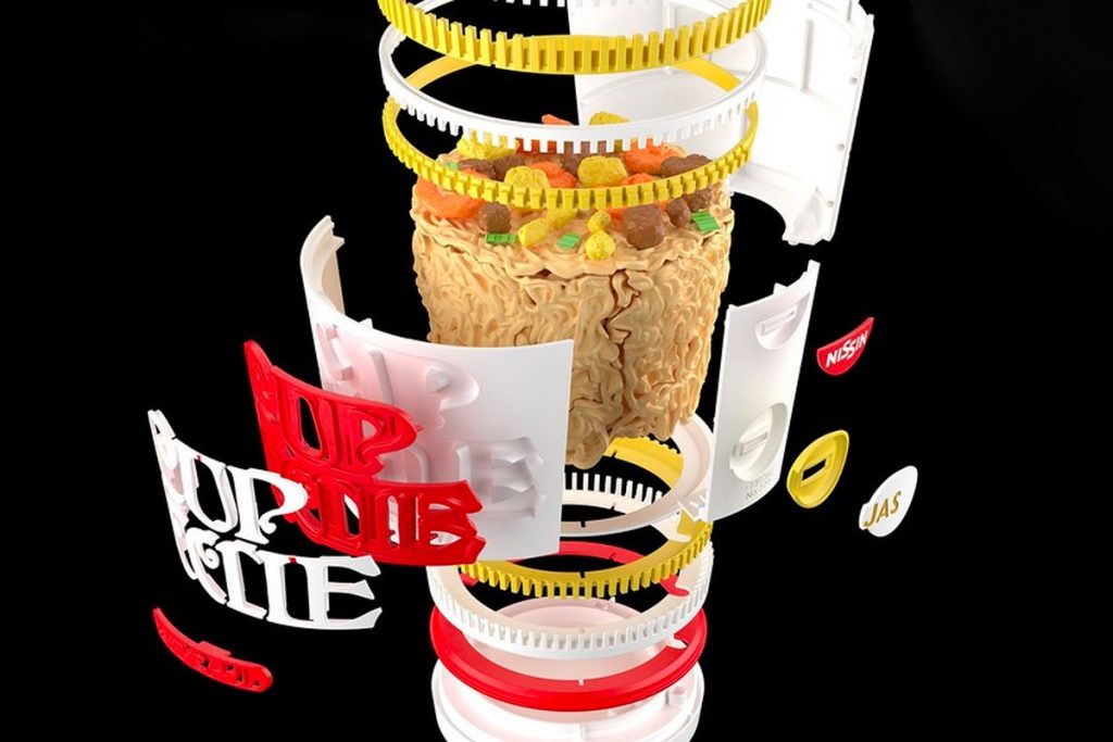  Plastic Cup Noodle Model created by Japanese Toy Maker Bandai SPIRITS and Food Company Nissin. (Nissin)