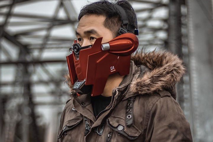 Gundam-inspired face mask created by Thai Anime Enthusiast and Prop Maker Poot Padee. (Poot Padee)